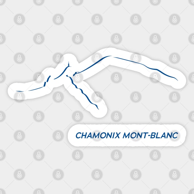 Chamonix Aiguille du Midi Mont Blanc Sticker by leewarddesign